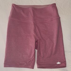 ALO yoga sparkly pink biker shorts XS